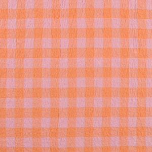 Fabric: Melon Gingham Cotton