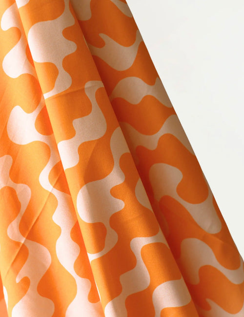 Fabric : Cotton orange creamsicle